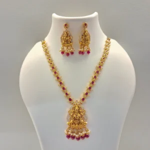 92.5 lakshmi devi silver necklace set | DLS