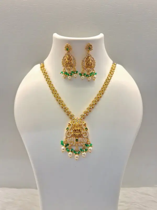 92.5 silver jewellery set with Lakshmi design | DLS